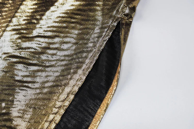 Sexy and Fashionable Women's Elegant Short Dress with Hanging Neck Backless Bottom Chest Sequin Party Girl Dance Dress - The Genie Store