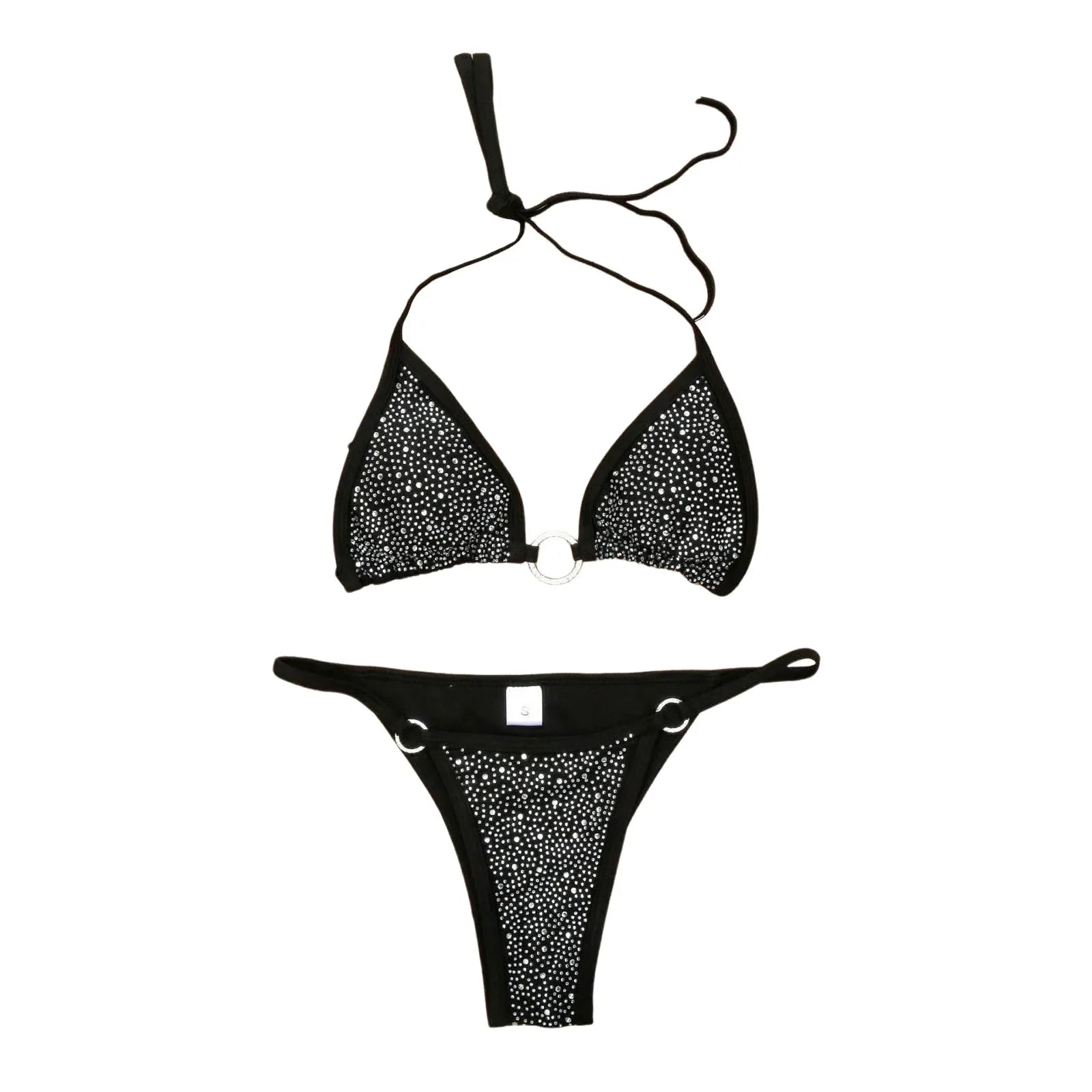 Brazilian Diamond Swimwear Sexy Women Bandeau Bandage Patchwork Bikini Set Push Up Beachwear Swimsuit Bathing Suit Hot Bikini - The Genie Store