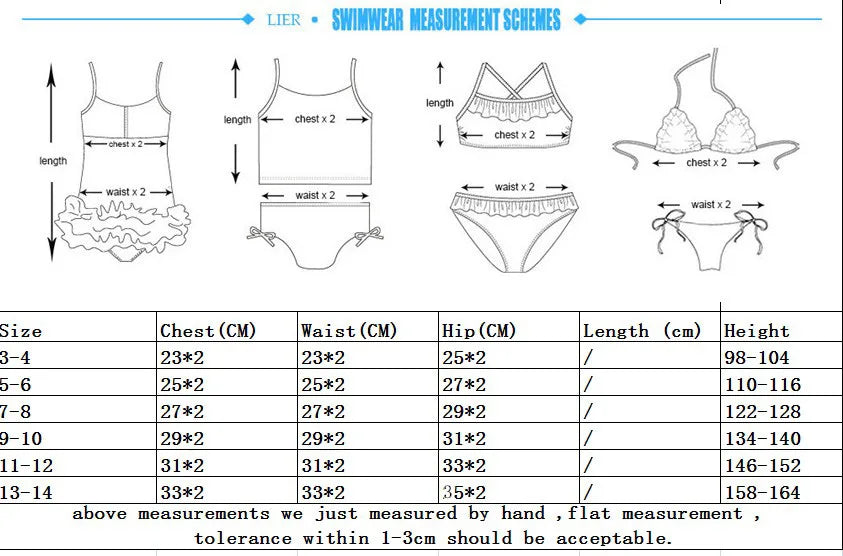 3-14 Years Flower Print Girls Kids Swimwear Summer Children Teen Students Two Pieces Swimsuit Kids Bikini Set Bathing Suit - The Genie Store