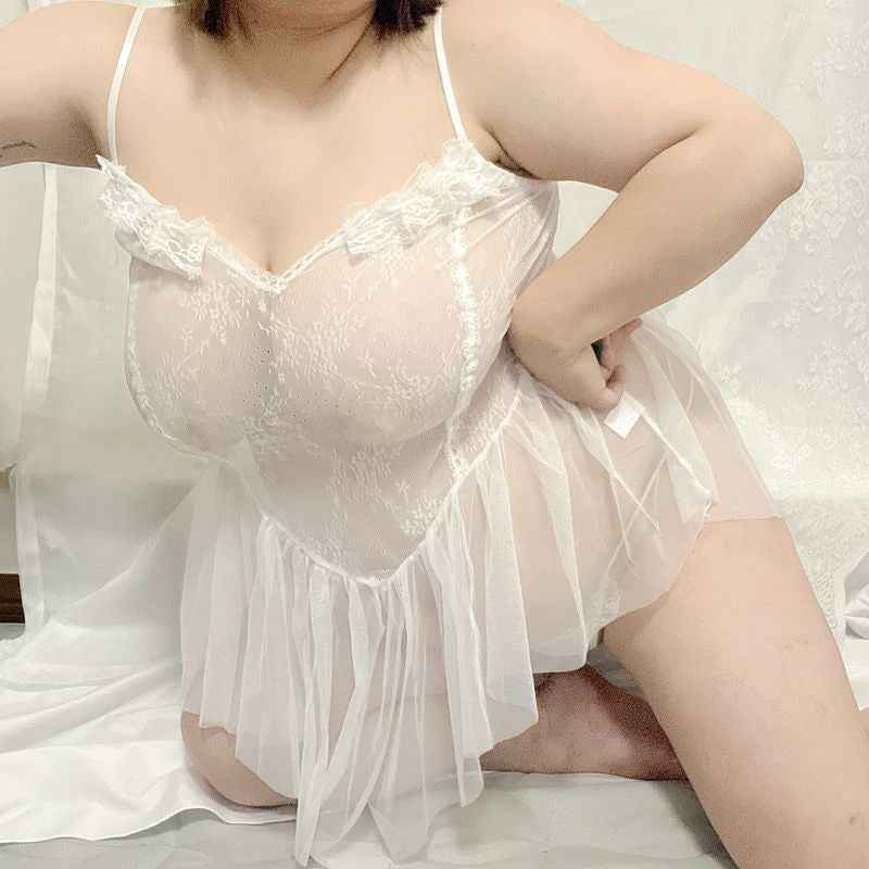 Midnight Seduction Plus Size Sling Lingerie – Embrace Your Curves with Night Spring Style - The Genie Store