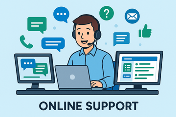 Online Support clip art image